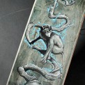 Exposition Skateistan 2011. Encre de chine et acrylique sur skateboard.