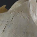 O Death.Gravure sur crane de cheval. 2013.