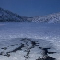 Charcoal and water on the Yukon river. Dawson, YT. 2019.