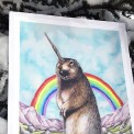 Obviously a unicorn. Print (edition of 30).